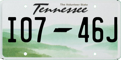 TN license plate I0746J