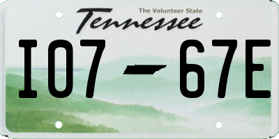 TN license plate I0767E