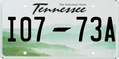 TN license plate I0773A