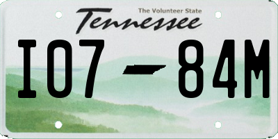 TN license plate I0784M