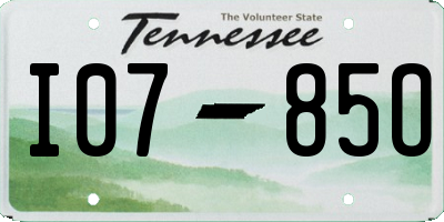 TN license plate I0785O