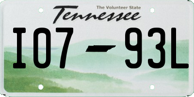 TN license plate I0793L