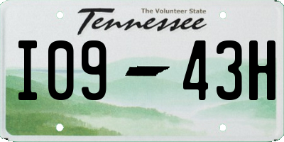 TN license plate I0943H