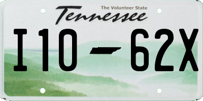 TN license plate I1062X