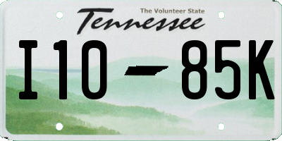 TN license plate I1085K