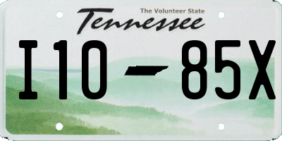 TN license plate I1085X
