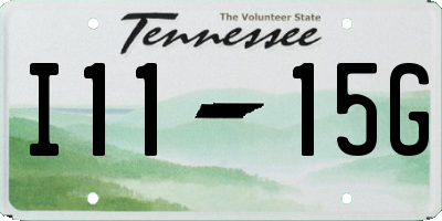 TN license plate I1115G