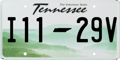 TN license plate I1129V