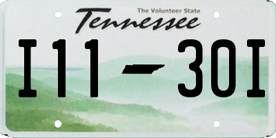 TN license plate I1130I