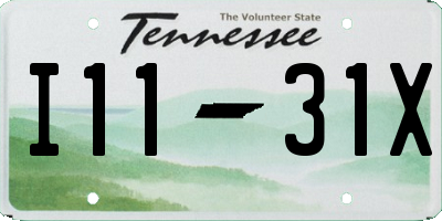 TN license plate I1131X
