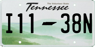 TN license plate I1138N