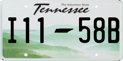 TN license plate I1158B