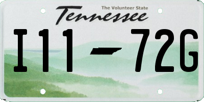 TN license plate I1172G