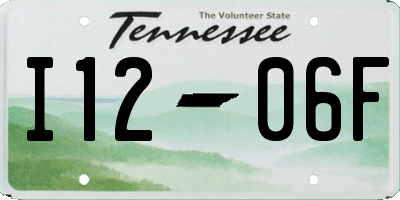 TN license plate I1206F