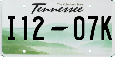 TN license plate I1207K