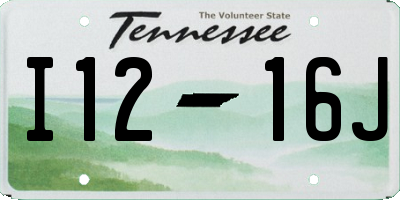 TN license plate I1216J