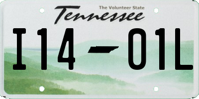 TN license plate I1401L