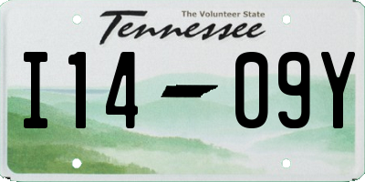 TN license plate I1409Y