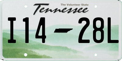 TN license plate I1428L