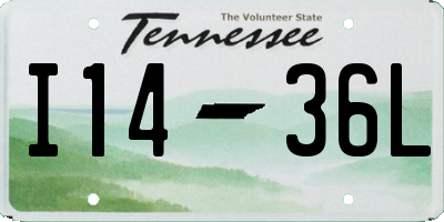 TN license plate I1436L
