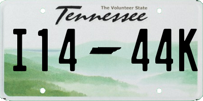TN license plate I1444K