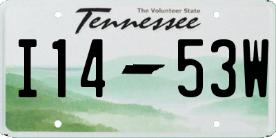 TN license plate I1453W