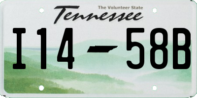 TN license plate I1458B