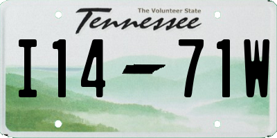 TN license plate I1471W