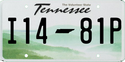 TN license plate I1481P