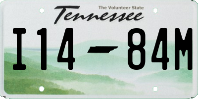 TN license plate I1484M