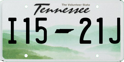 TN license plate I1521J