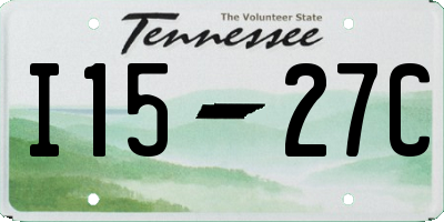 TN license plate I1527C
