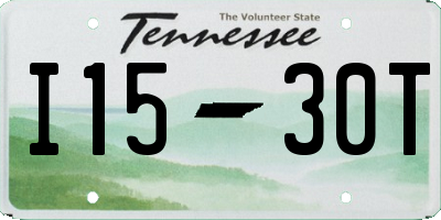 TN license plate I1530T