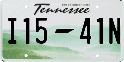 TN license plate I1541N