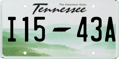 TN license plate I1543A