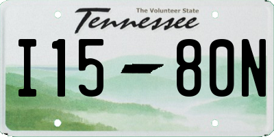 TN license plate I1580N
