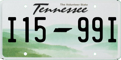 TN license plate I1599I