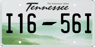 TN license plate I1656I