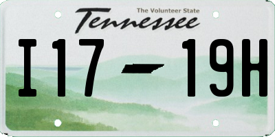 TN license plate I1719H
