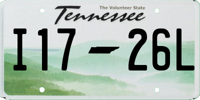 TN license plate I1726L