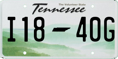 TN license plate I1840G