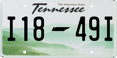 TN license plate I1849I