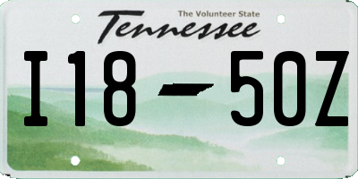 TN license plate I1850Z