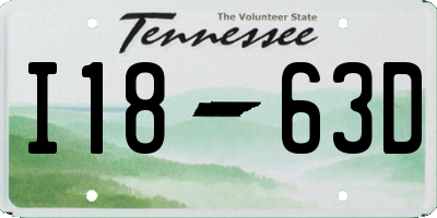 TN license plate I1863D