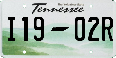TN license plate I1902R