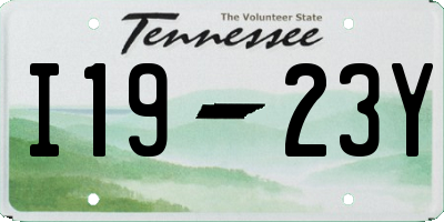 TN license plate I1923Y