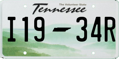 TN license plate I1934R