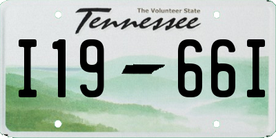 TN license plate I1966I