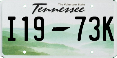 TN license plate I1973K