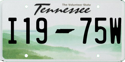 TN license plate I1975W
